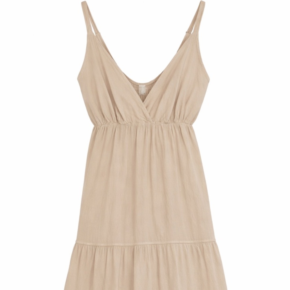 Seaspice Peruvian Cotton Tiered Western Maxi Dress L Sandstone Beige - Picture 5 of 12